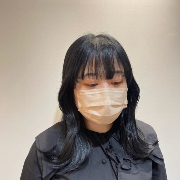 【sourire南大分店】黒染めしない　ブルーブラック
