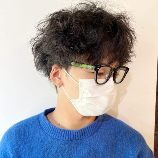 メンズツイストスパイラルドライ仕上げ