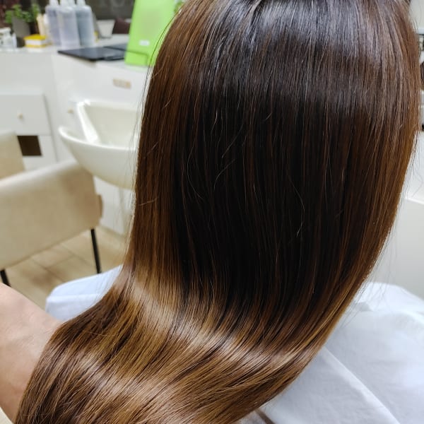 杉本幸優　の　髪質改善