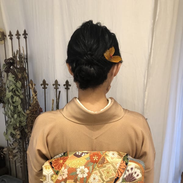 訪問着ヘアアレンジ
