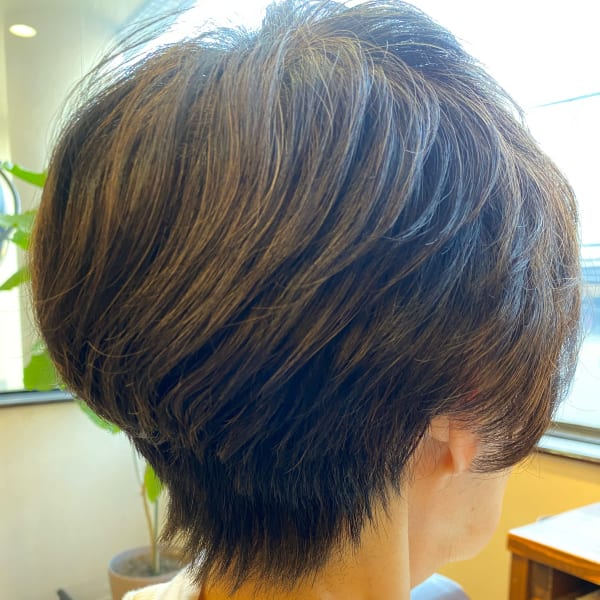 ショートスタイル+パーマ