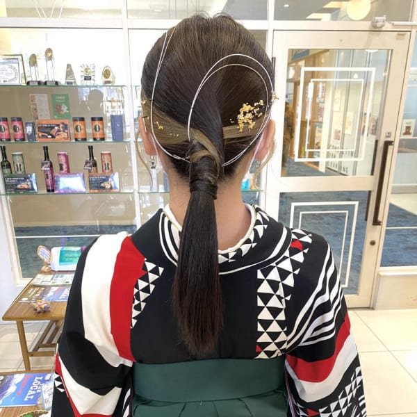 【卒業式ヘアセット】タイトポニー
