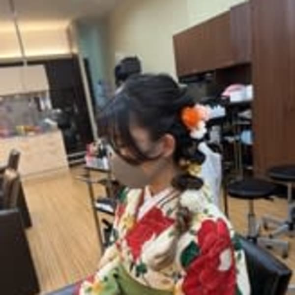 ヘアアレンジ・ヘアセット・編み下ろし×お花