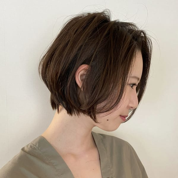 ハンサムショート×アッシュベージュ【春日原 美容室 anon