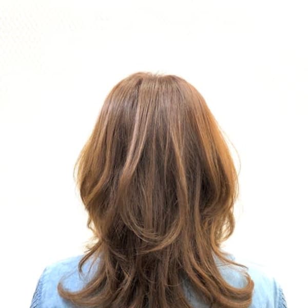 レイヤーカット/デジタルパーマ/くびれ/30代40代50代/