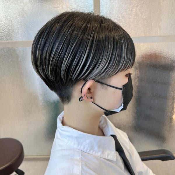 ショートマッシュ×バレイヤージュ