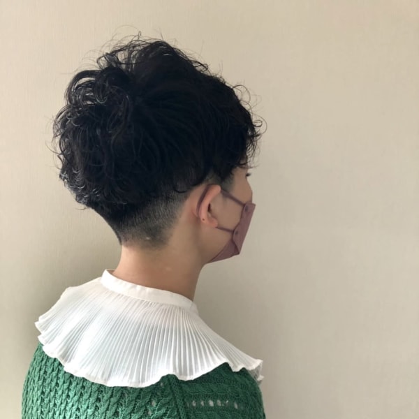 ツーブロ女子/パーマ/刈り上げ