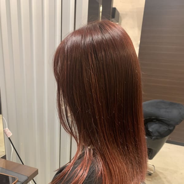 レッドブラウンx顔まわりレイヤー