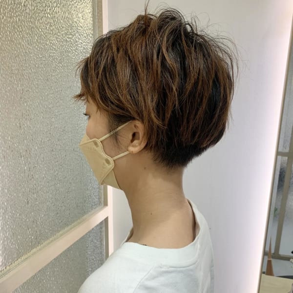 オレンジ×ショート