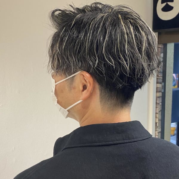 大人カラー 白髪ぼかしハイライト メッシュ