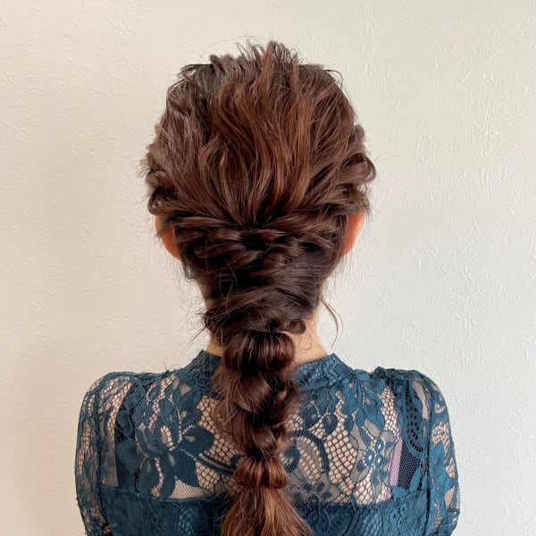 【guerirhair＋care】パーティー編み下ろしスタイ