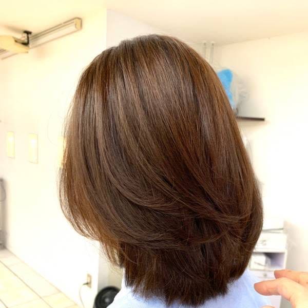 レイヤーカット/前上がり/30代40代50代/白髪染め/