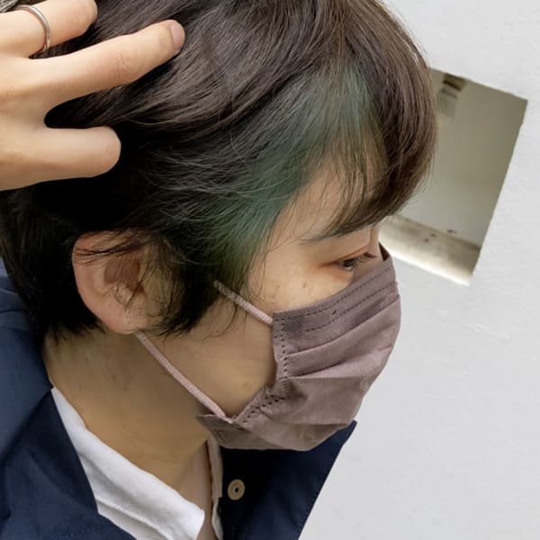 ショート×フェイスフレーミング♪グリーン【我孫子】