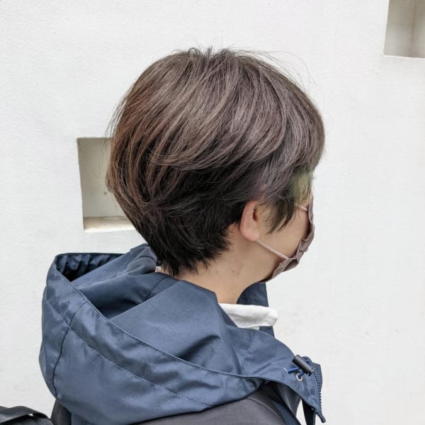 ショート×フェイスフレーミング♪グリーン【我孫子】