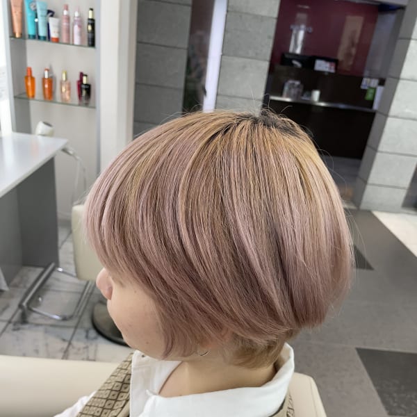 可愛げショート×ピンク