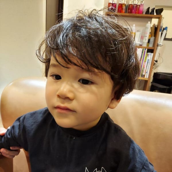 【Luccica】キッズ子供カット×ツーブロック×くせ毛風