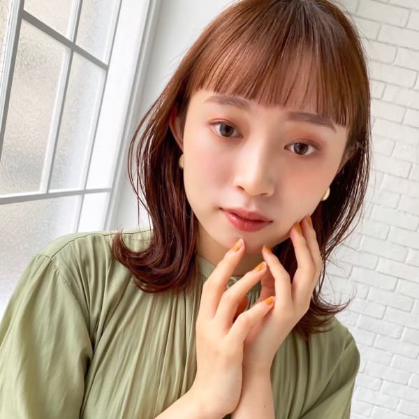 くびれヘア　暖色系　アースカラー