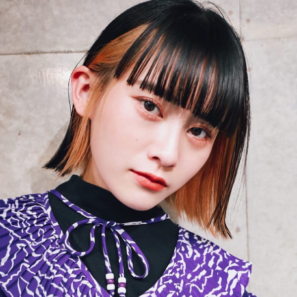 インナーカラー/ケアブリーチ/ボブ