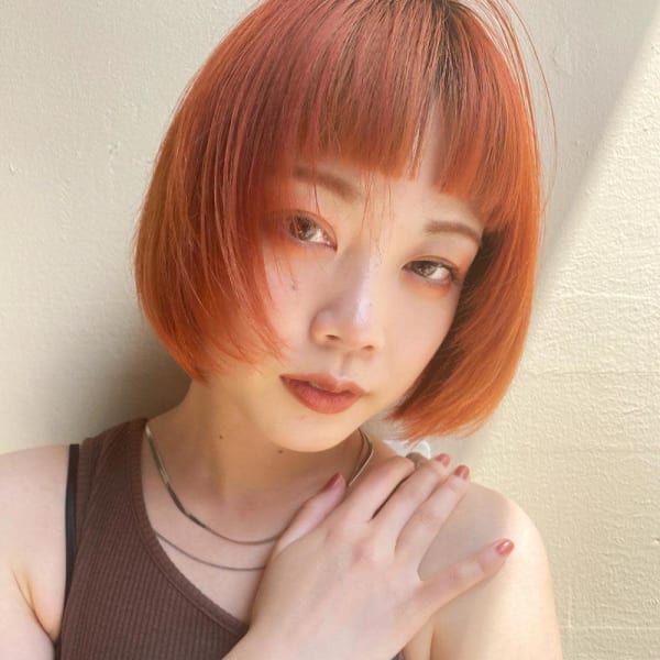 【CHESTER】ボブウルフ オレンジヘア 夏ヘア