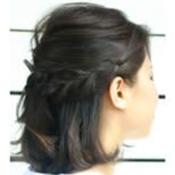 ハーフボブアレンジ