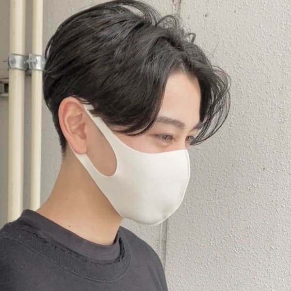 【中鉢】センターパート ニュアンスパーマ １