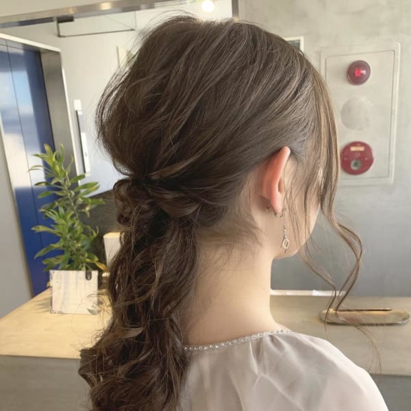 [LEMO小野寺]編み込みゆるローポニー