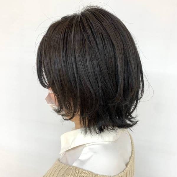 外ハネ/くびれ/20代30代40代/黒髪/小顔/前上がり/