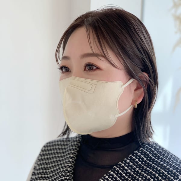 顔まわり可愛く♪センター分けシースルーバング|co-kyu 袋町