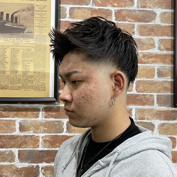 第一印象爆上げアップバンクショート×スキンフェード