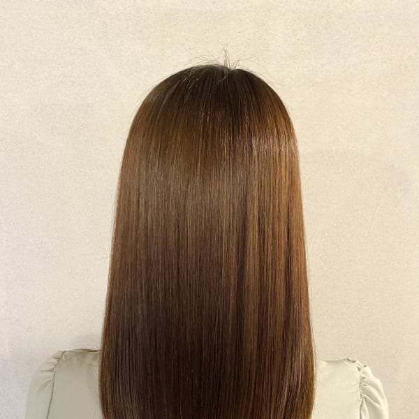 アイロンを使わない酸性縮毛矯正（リタッチ）