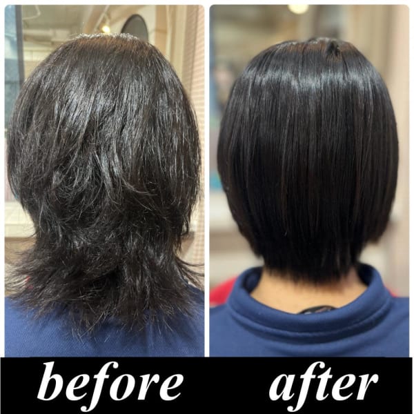美髪整形ストレート（髪サプリで艶感抜群の縮毛矯正）