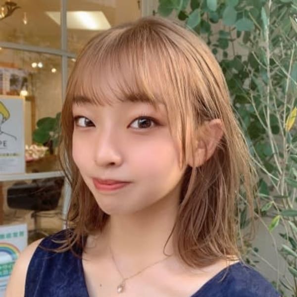 ミルクティーテディベアベージュブリーチハイトーンカラーボブ