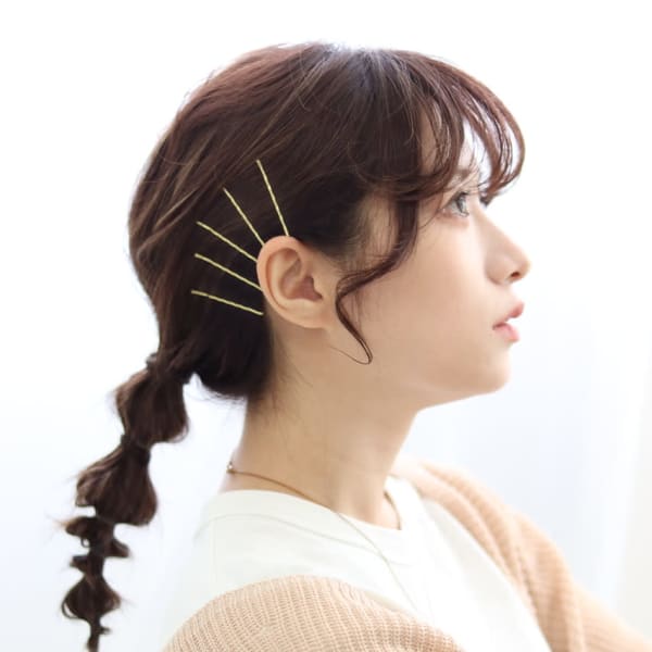 20代30代変形タマネギポニーテールアレンジ