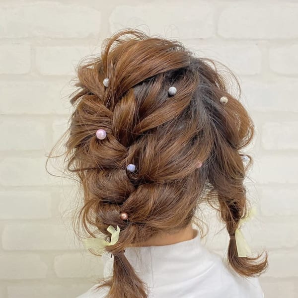 ルーズ編み込み