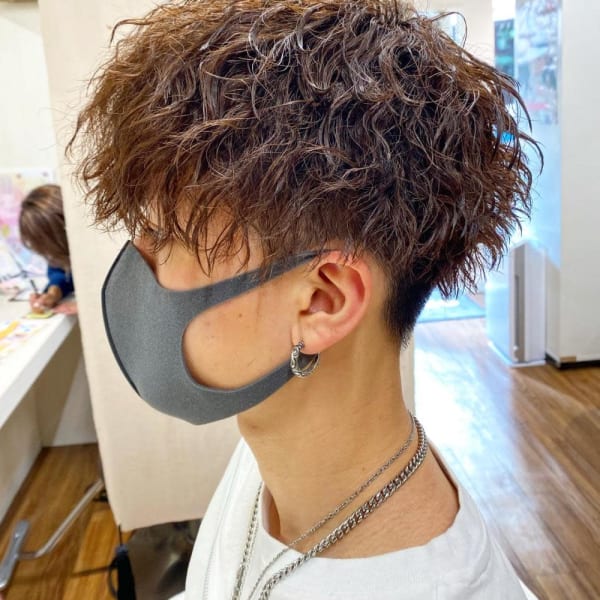 横浜メンズパーマツイストスパイラルパーマ韓国マッシュショート