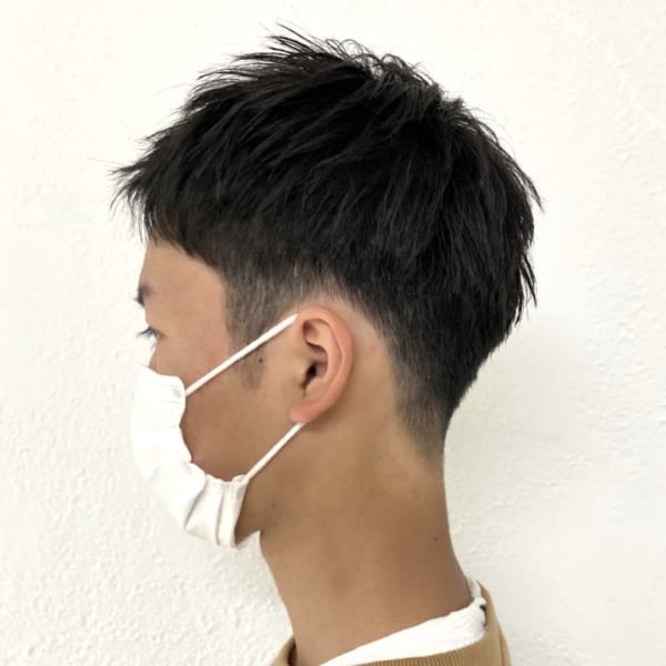 メンズカット/アップバング/ショートスタイル