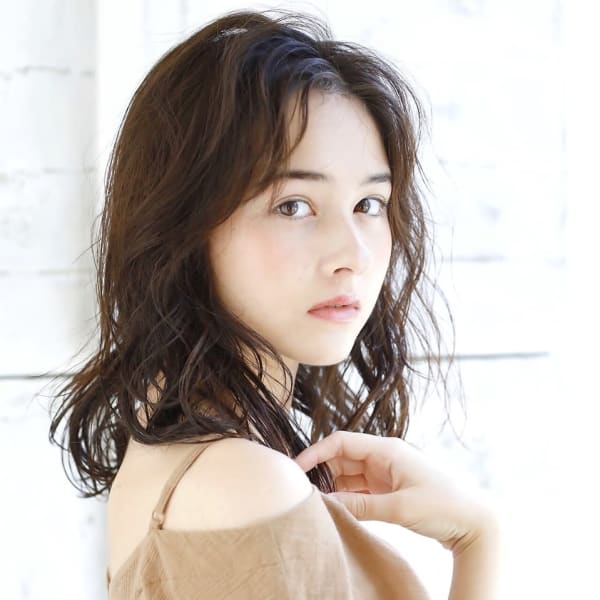 【ORO】無造作ミディアムウェーブ　浅見|ORO ebisu