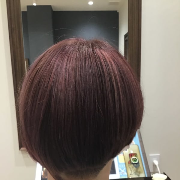 ジオメトリックツーブロカット/ショコラピンク