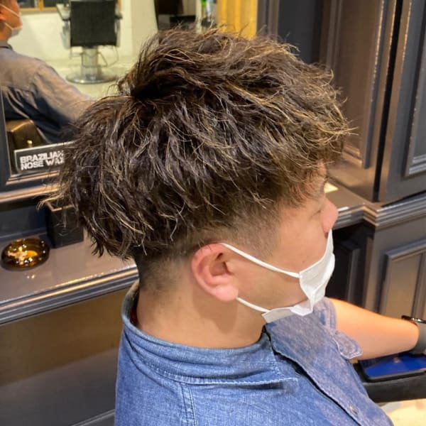 ツイストピンパーマ×キャップメッシュ