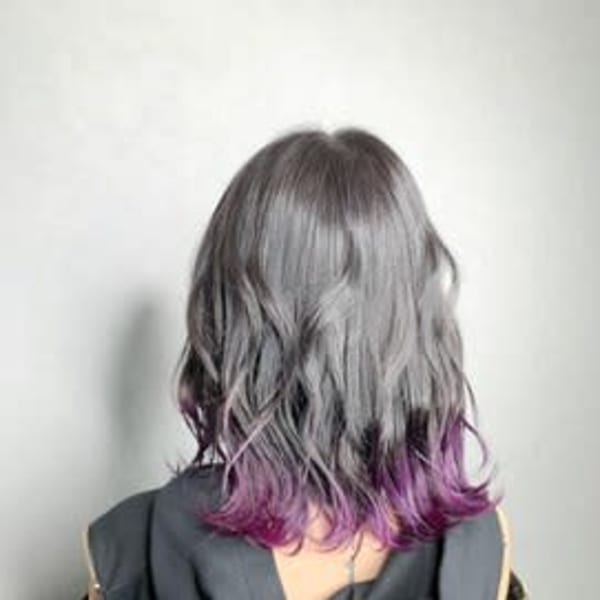 ☆裾カラーパープル×ダークグレー☆