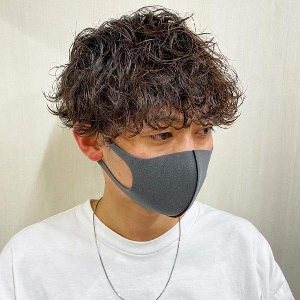 横浜メンズパーマ韓国マッシュ波巻きパーマツイストスパイラル