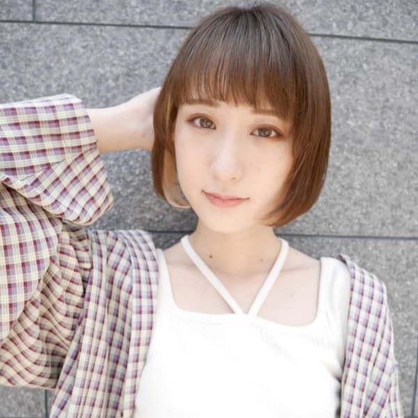ぱっつんショートボブ×インナーカラー【有海一生】/髪質改善|shushu    organic & hair