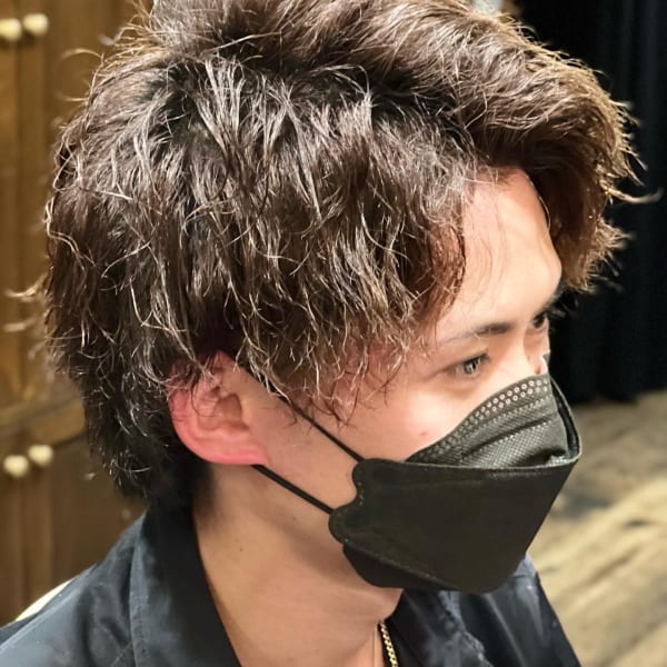 アップバングウルフ×ツイストスパイラル