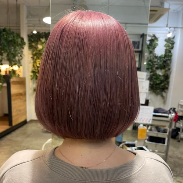 エモピンク♪コンパクトボブ/タッセルボブ/韓国/ブリーチ/