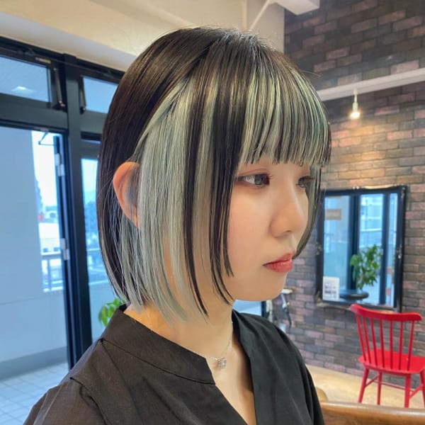 【CHESTER】 インナーカラー　ボブウルフ