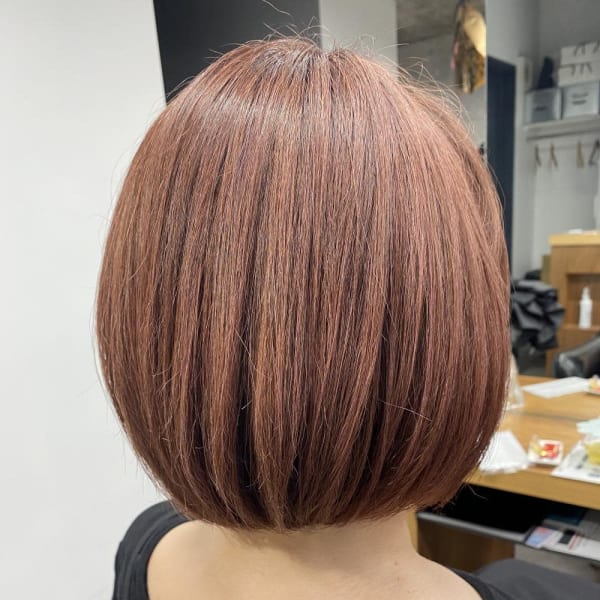 明るい白髪染め_ピンクベージュ