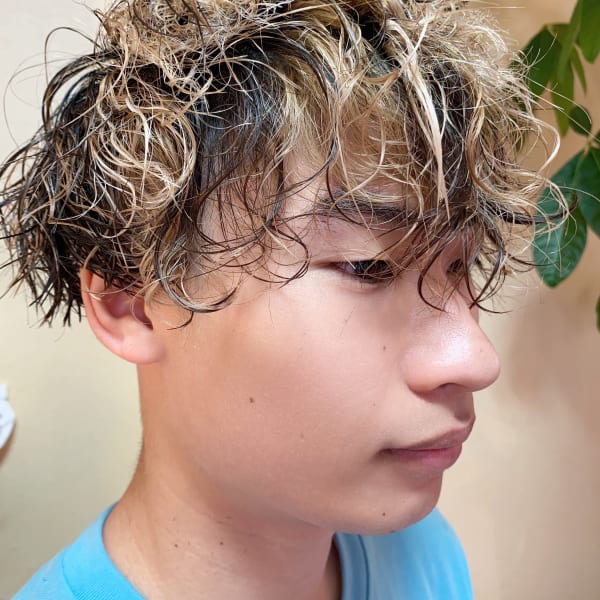 メッシュカラー+ツイストスパイラル