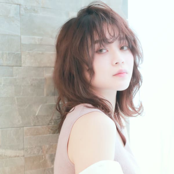 癖をいかした無造作、レイヤーミディー