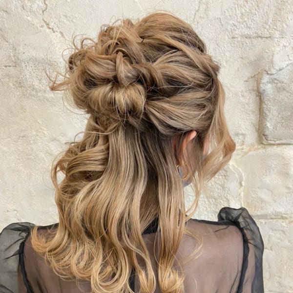 ハーフアップアレンジ