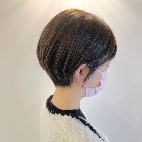 大人かわいい丸みショートボブスタイル☆